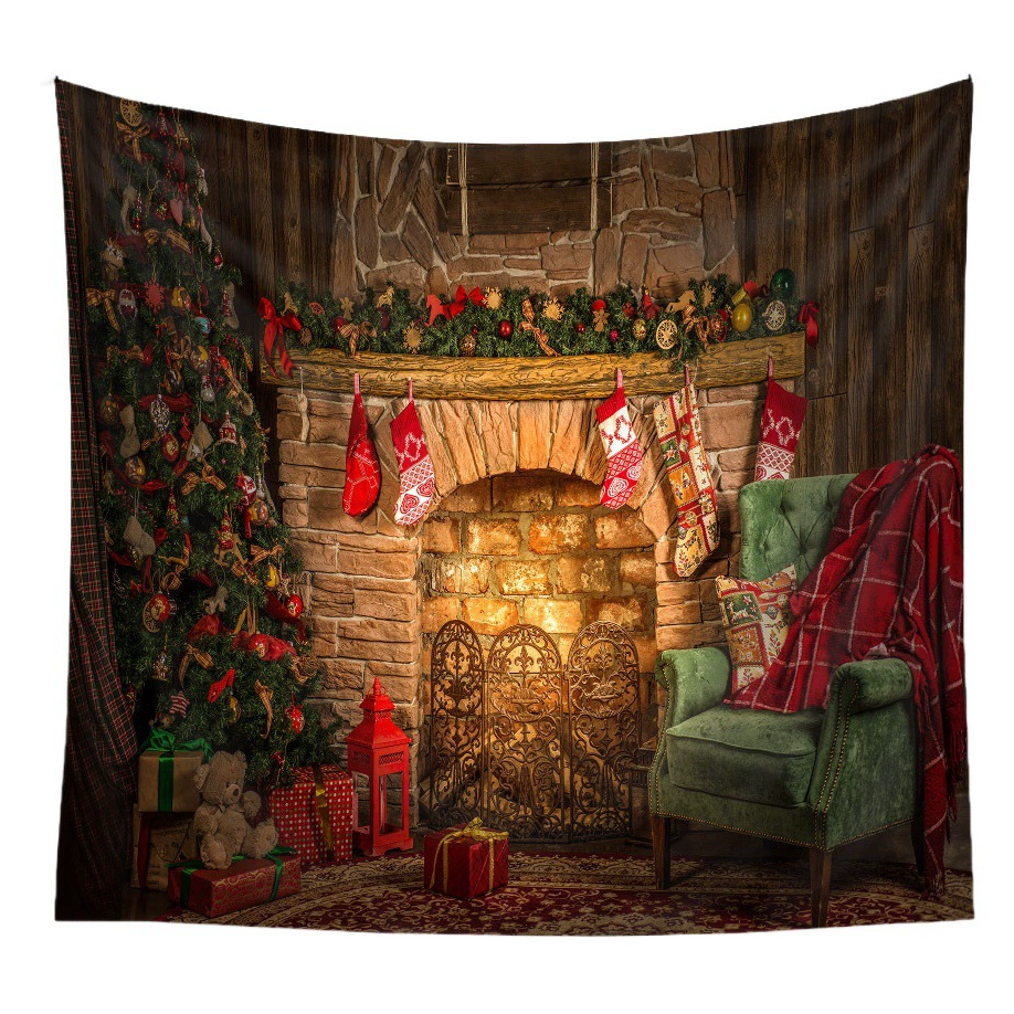 Рождественская елка Гобелен комната декоративная настенная ткань ins ветер висит через границу дома богемный гобелен рождественский гобелен