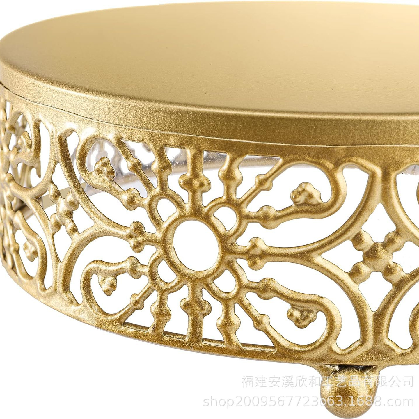 Bodas europeas creativas doradas dulces bandeja de hierro forjado plato de pastel de una sola capa estante de pastel bandeja de frutas platos de bocadillos