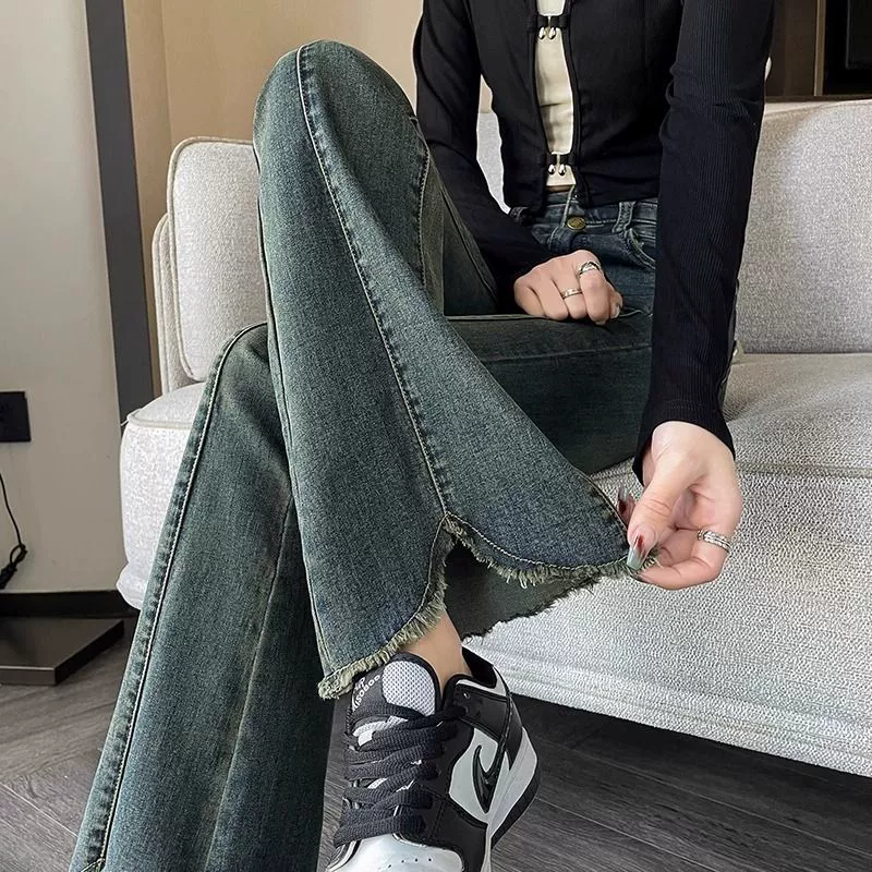Осенние джинсы, эластичные брюки, пояс, slim fit, для подростков
