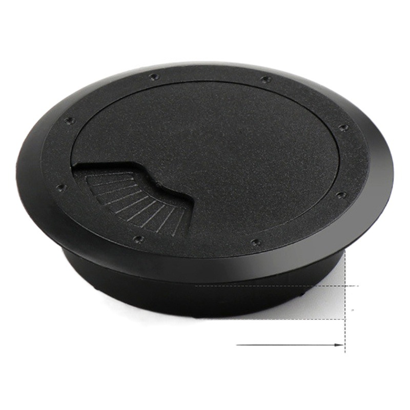 Agujero redondo de escritorio del ordenador enhebrado agujero de salida de la cubierta del agujero 50 decorativo Oficina libro tabla enhebrado caja hebilla