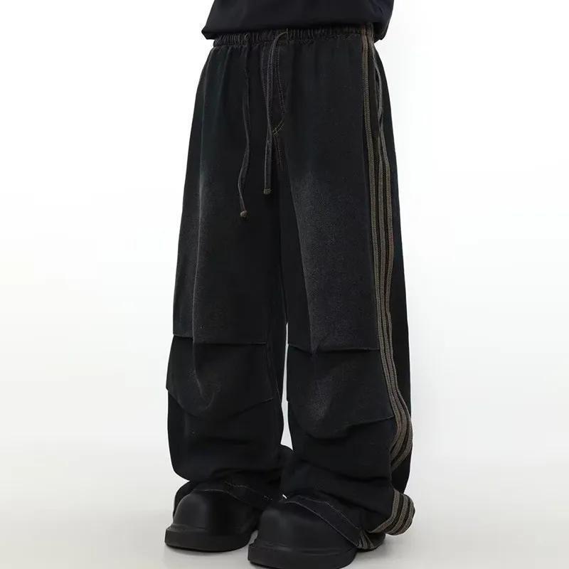 I 17422 Slouchy Wide-Leg Denim Pants Lazy Style Straight Wide-Leg Jeans I 17422 Slouchy Wide-Leg Denim Pants Lazy Style Straight Wide-Leg Jeans