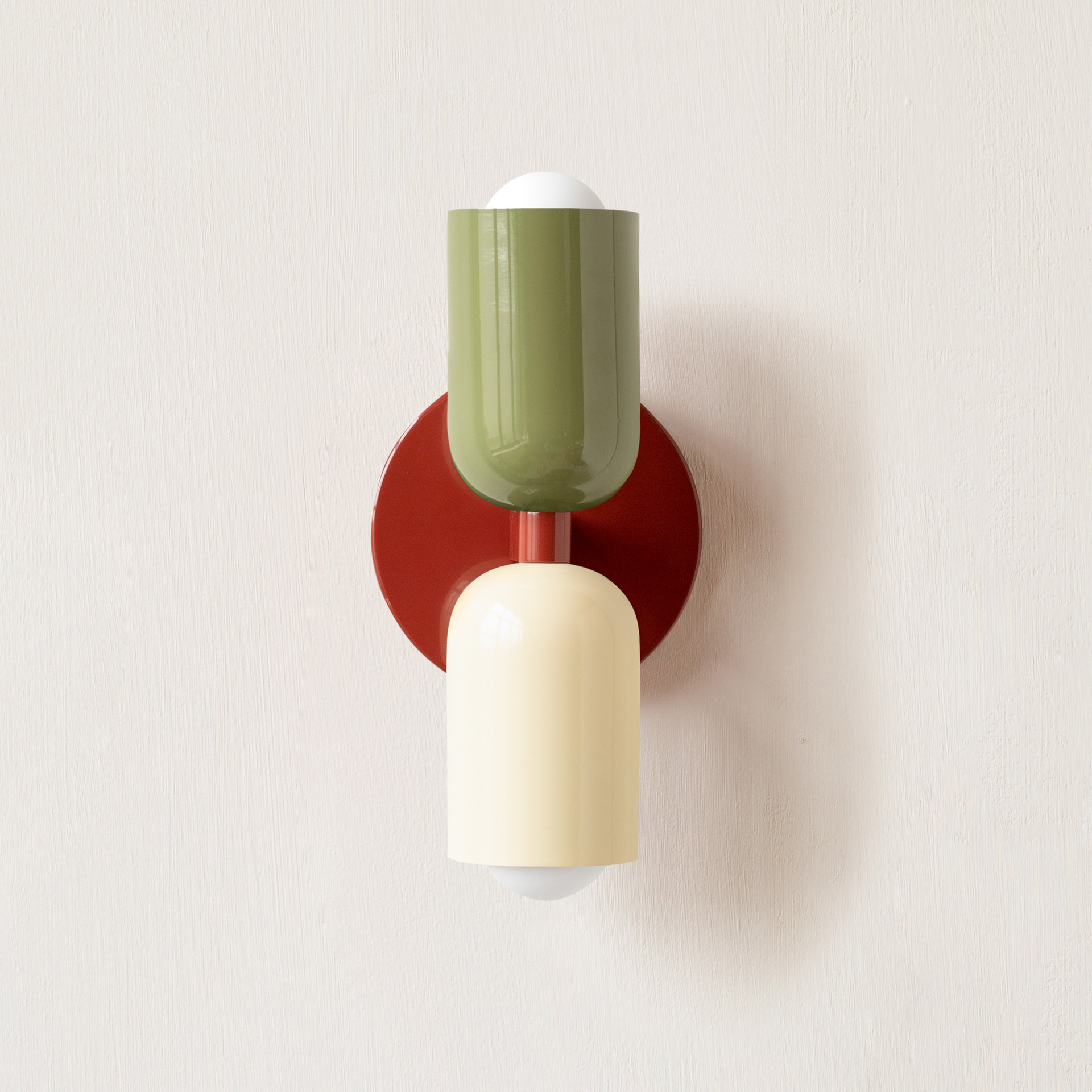 Creativo de doble cabeza lámpara de pared de hierro forjado nórdica moderna de color simple dormitorio lámpara de cabecera lámpara de pasillo