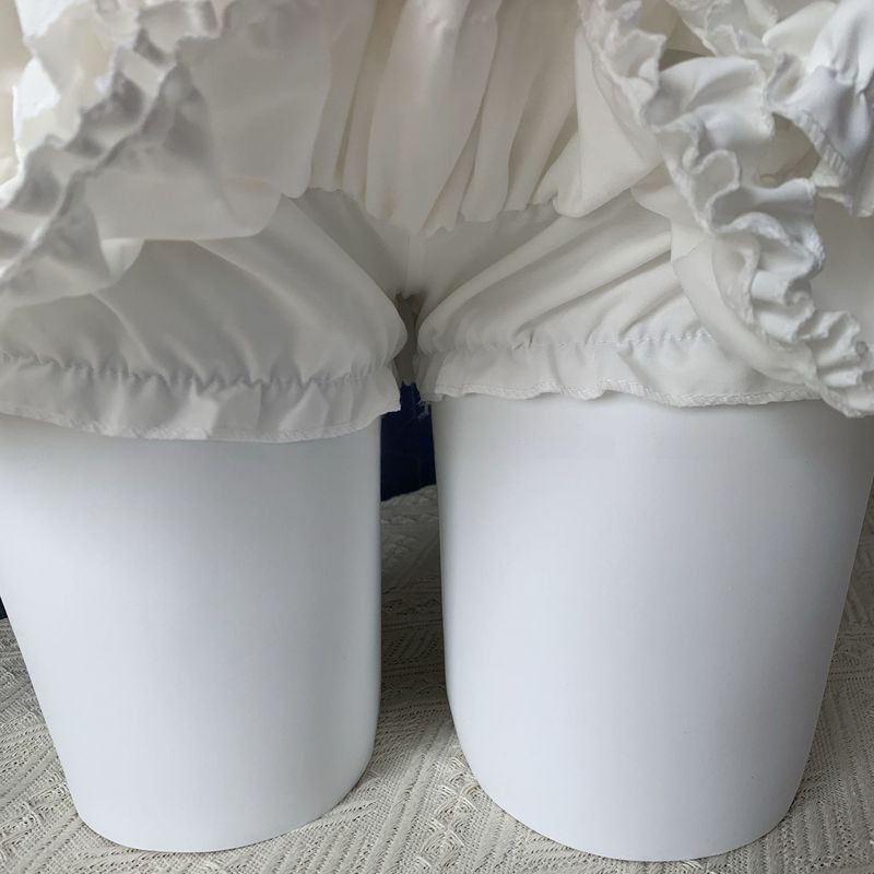 奶油白木耳边半身裙女夏季芭蕾风高腰显瘦小个子蓬蓬少女蛋糕短裙|undefined