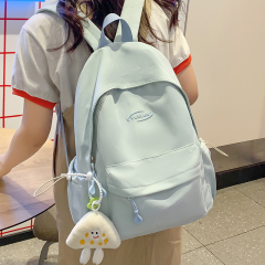 书包女生初中生5新高颜值蓝色系高中生双肩包旅游轻便小背包批发
