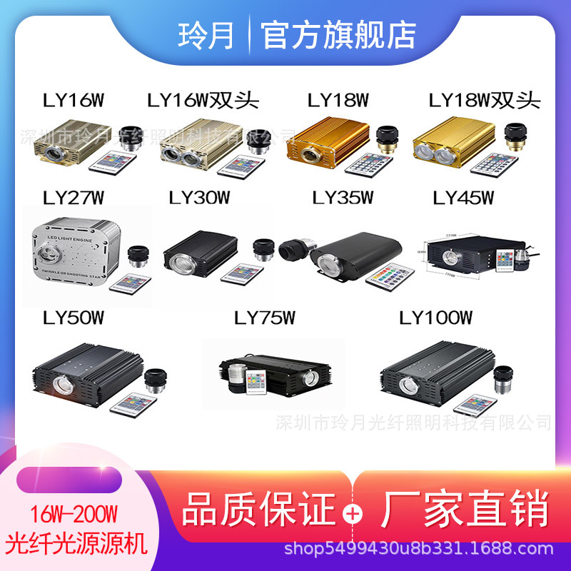 LED16W45W75W100W光纤灯光纤机LED光源发生器LED星空顶光源机LED