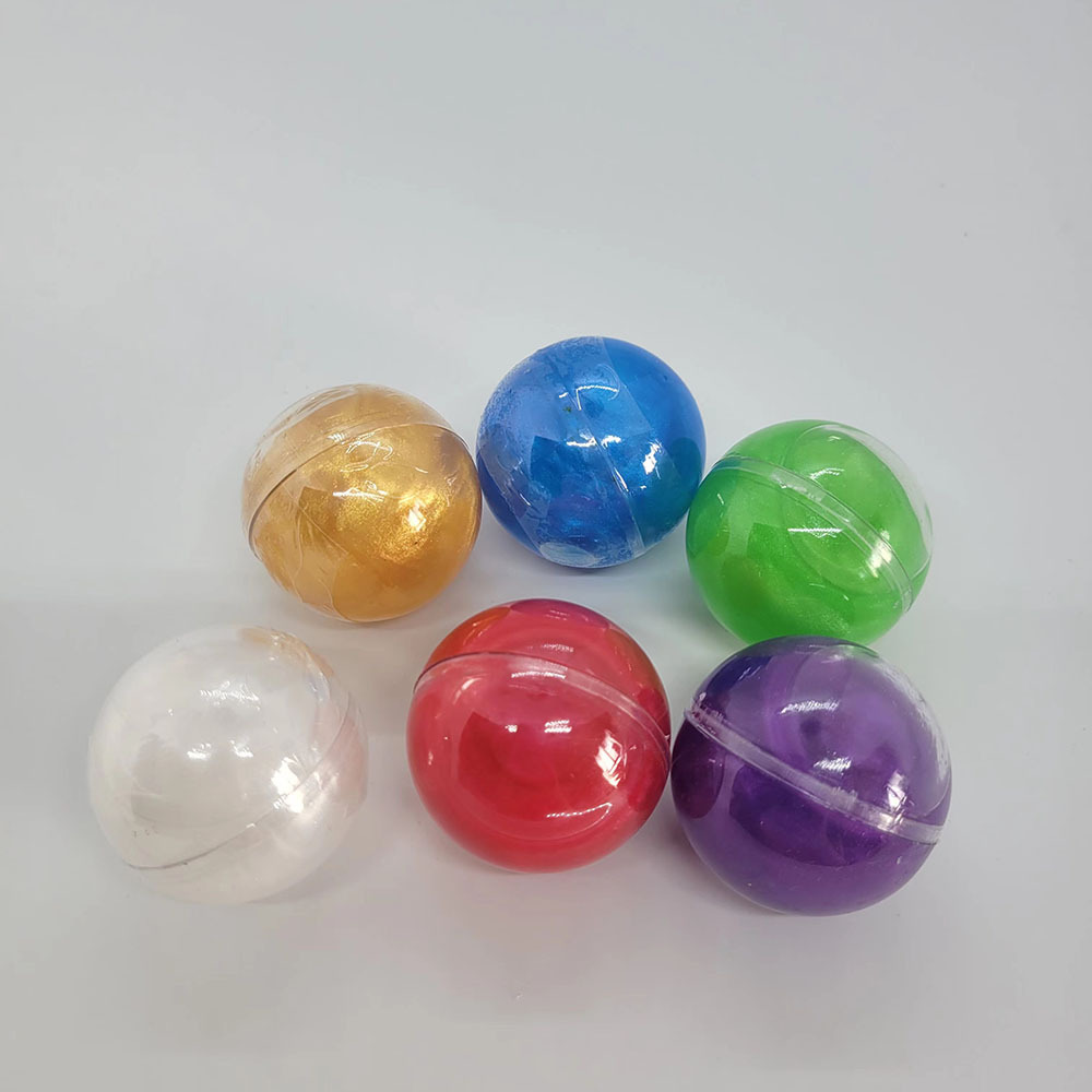 Venta caliente transfronteriza cielo estrellado cristal barro 4cm colorido retorcido huevo juguete limo Delgado color mezclado color fábrica de barro ventas directas