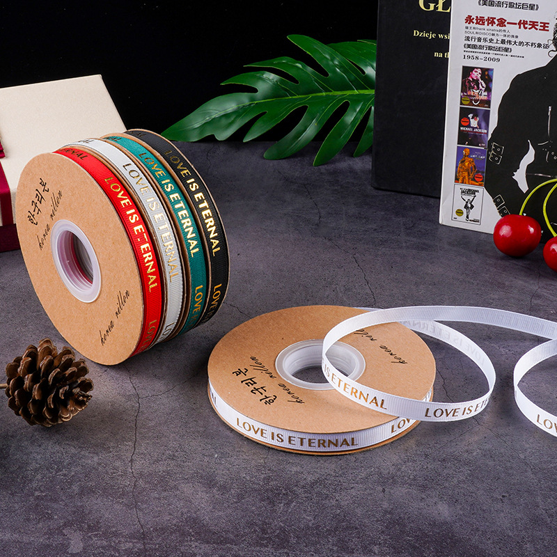 1cm gilding costilla cinturón embalaje de la flor cinta estrecha pastel de regalo de boda cinturón de hilo Inglés cinturón de poliéster