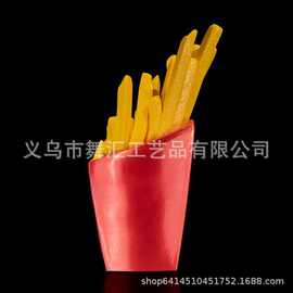 跨境薯条盒造型趣味手机支架 美食主题桌面数码配件