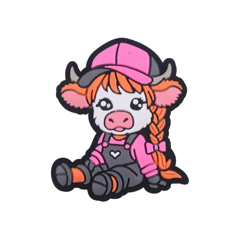 Nuevos artículos para madres y bebés animales de dibujos animados bueyes cuentas de silicona creativas DIY tetas cadena de pulseras juguetes accesorios de goma de techo