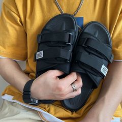 2024 new summer beach slippers, outdoor slippers, non-slip, anti-odor, Korean style personalized men's sandals, trendy outer wear