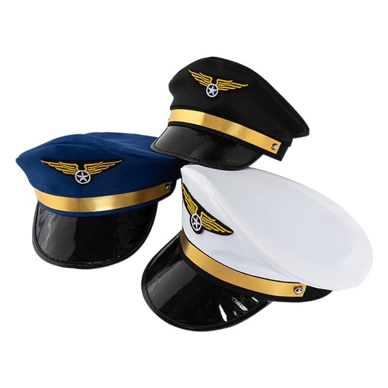 Pilot Hats for Men and Women, Retro Captain Hats, Cosplay Role-Playing Props, Party Costumes, Ready in Stock