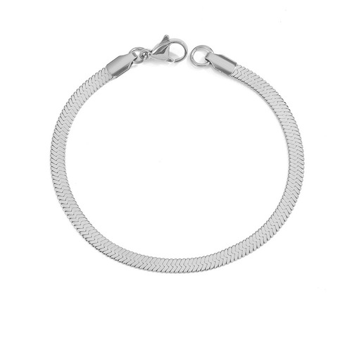emanco stainless steel snake bone chain simple bracelet women's thin titanium steel flat snake chain bracelet ins couple bracelet