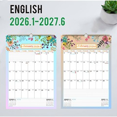 アマゾン2025-2026年英語版カレンダーデスクカレンダー冷蔵庫貼りカレンダーオリジナルデザインプレゼント