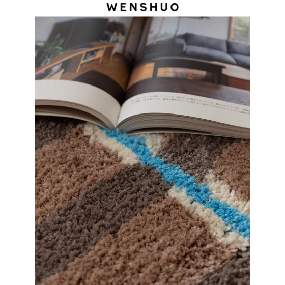 Cross-Border Retro Tufted Imitation Cashmere Carpet Bathroom Toilet Tufted Home Non-Slip Carpet Room Entrance Mat