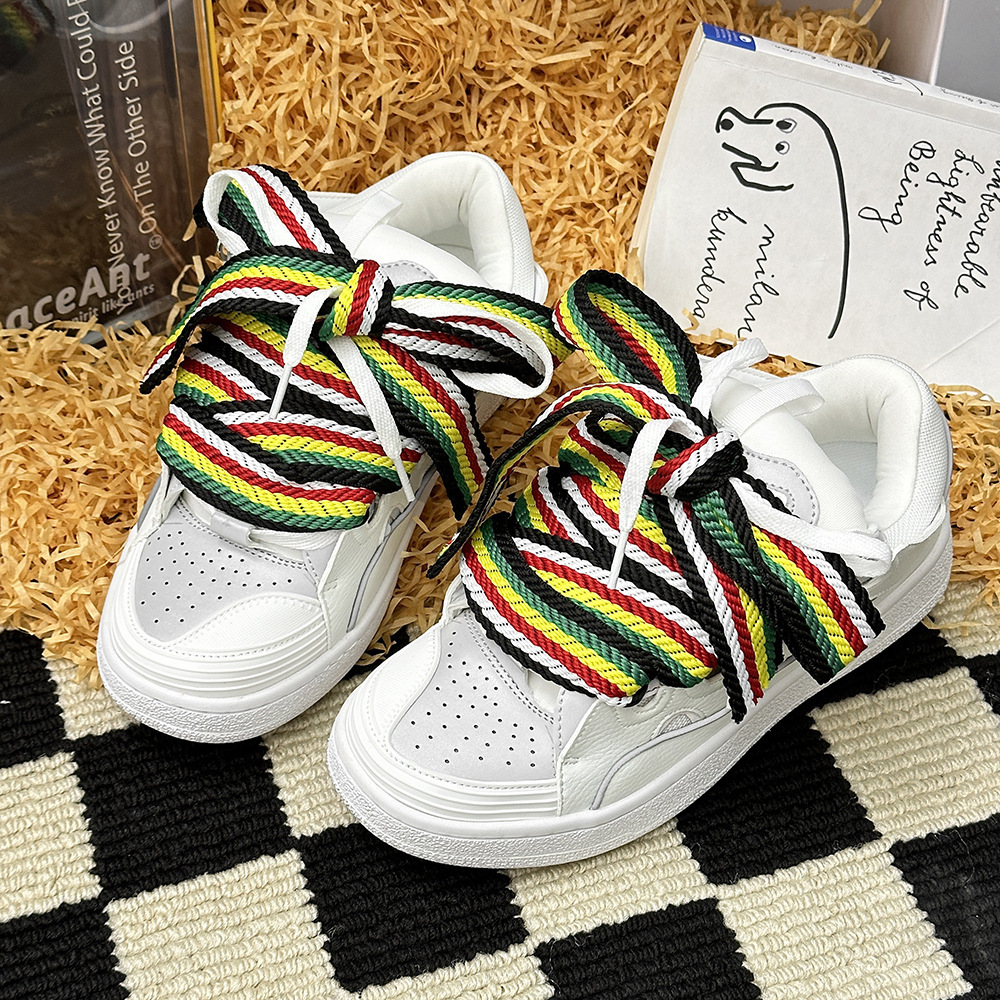 Zapatos de mujer de la escuela de goma suela de látex nicho de diseño retro pareja engrosado pan zapatos deportivos de moda zapatos de hombre