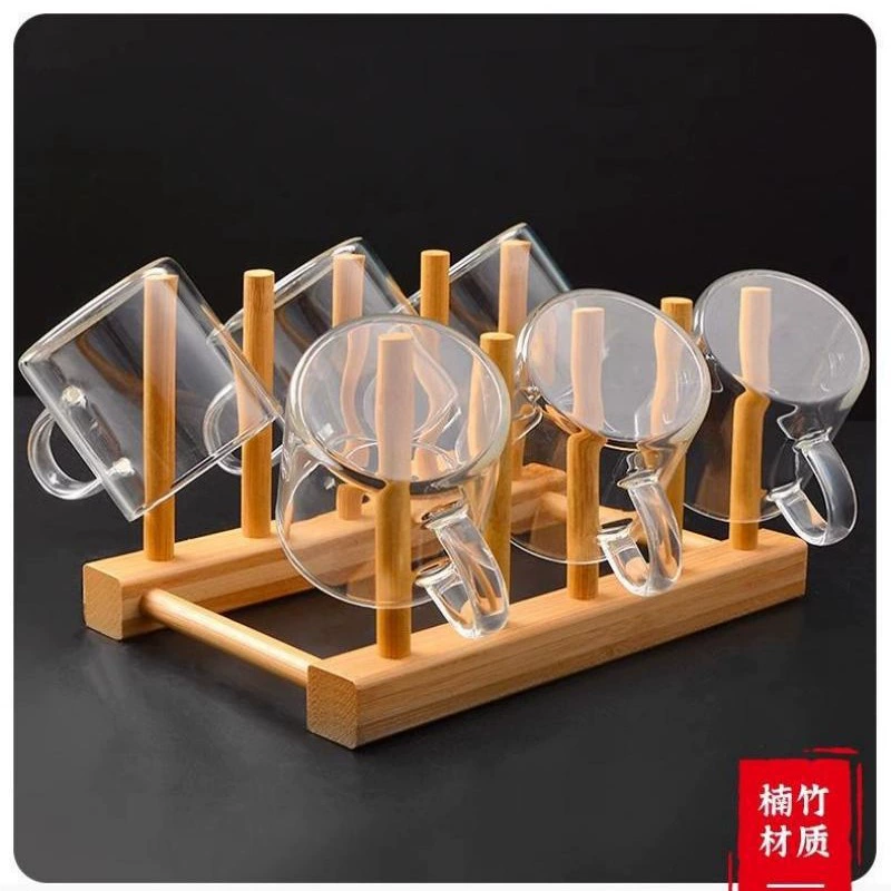 Подставка для бамбуковых чайных принадлежностей Подставка для бамбуковых деревянных слитных чашек