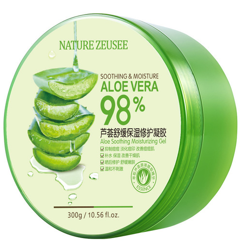300g Natural Aloe Vera Gel: Lightens Acne Marks, Repairs Skin, Gently Moisturizes, Hydrates, and Leaves Skin Soft and Radiant—Drop Shipping Available.