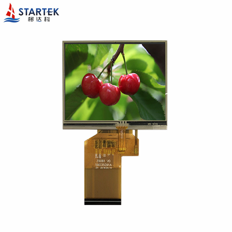 3.5寸高亮度, 320*240,16/18/24位RGB接口液晶横屏显示模块电阻屏