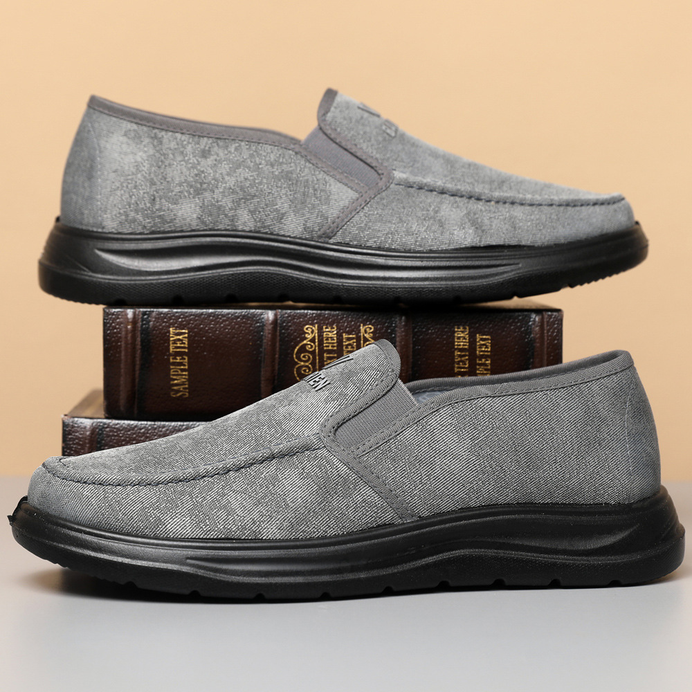 Viejo trabajo de Beijing primavera conductor de trabajo un pedale de lona hombre zapatos de caminar casuales zapatos de tela al por mayor