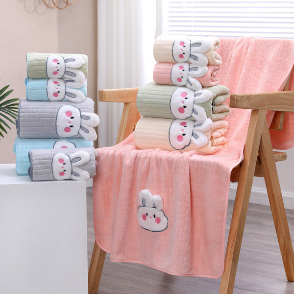 Coral cartoon bath towel