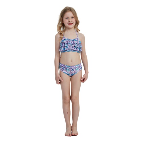 Children Mermaid Swimwear Mermaid Wave Suit Three-Piece Fish Tail Girls Princess Dress Clothing