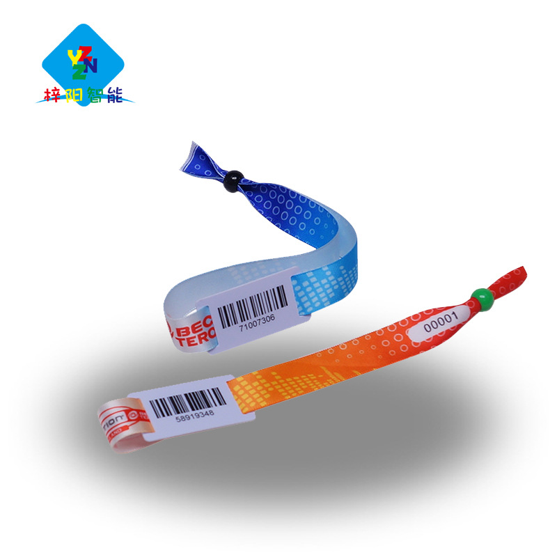 供应wholesale nfc tracking rfid wristband 含条码编织腕带