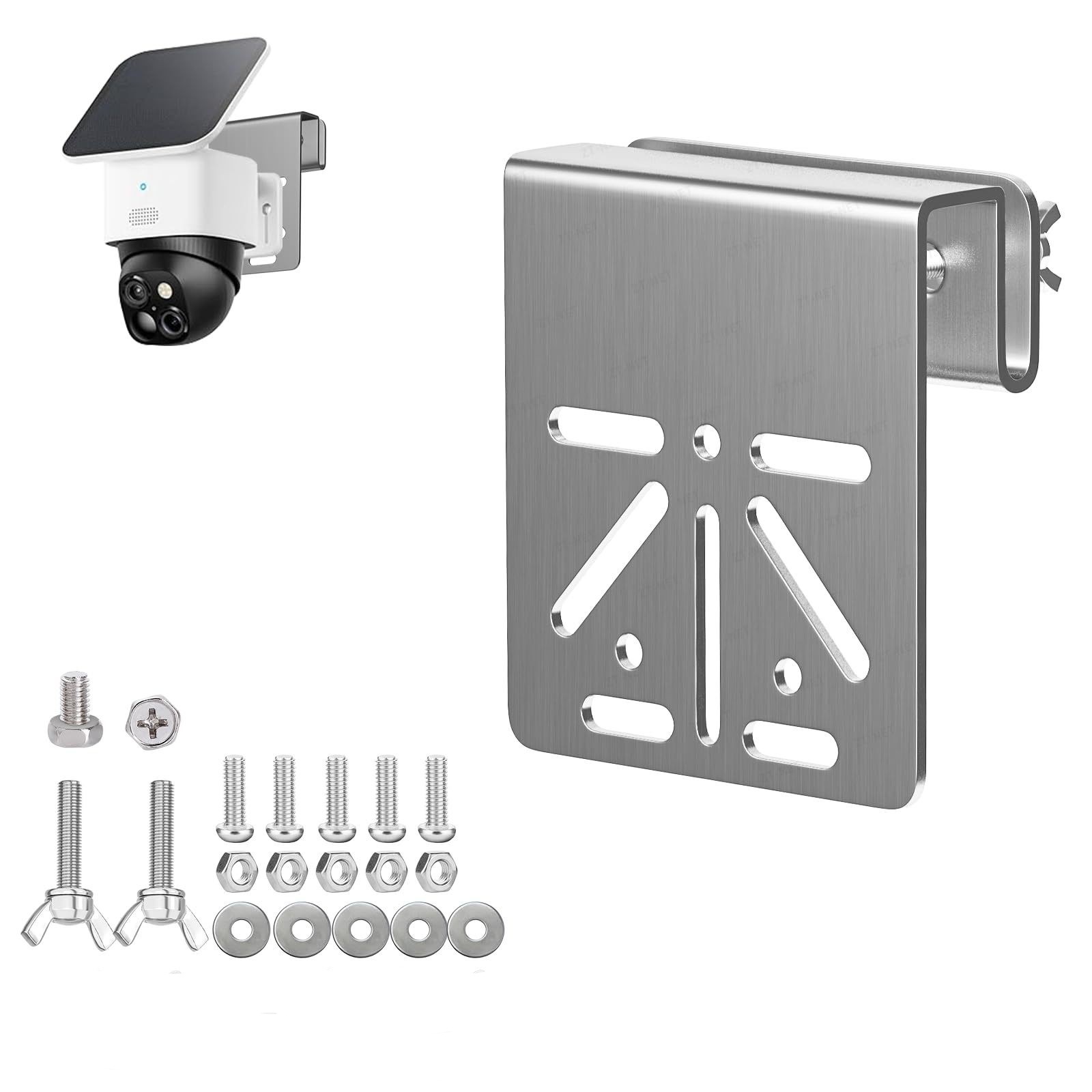 Stainless Steel Monitoring Bracket Rain Gutter Drainage Bracket Cctv Solar Camera Bracket Cross-Border Amazon