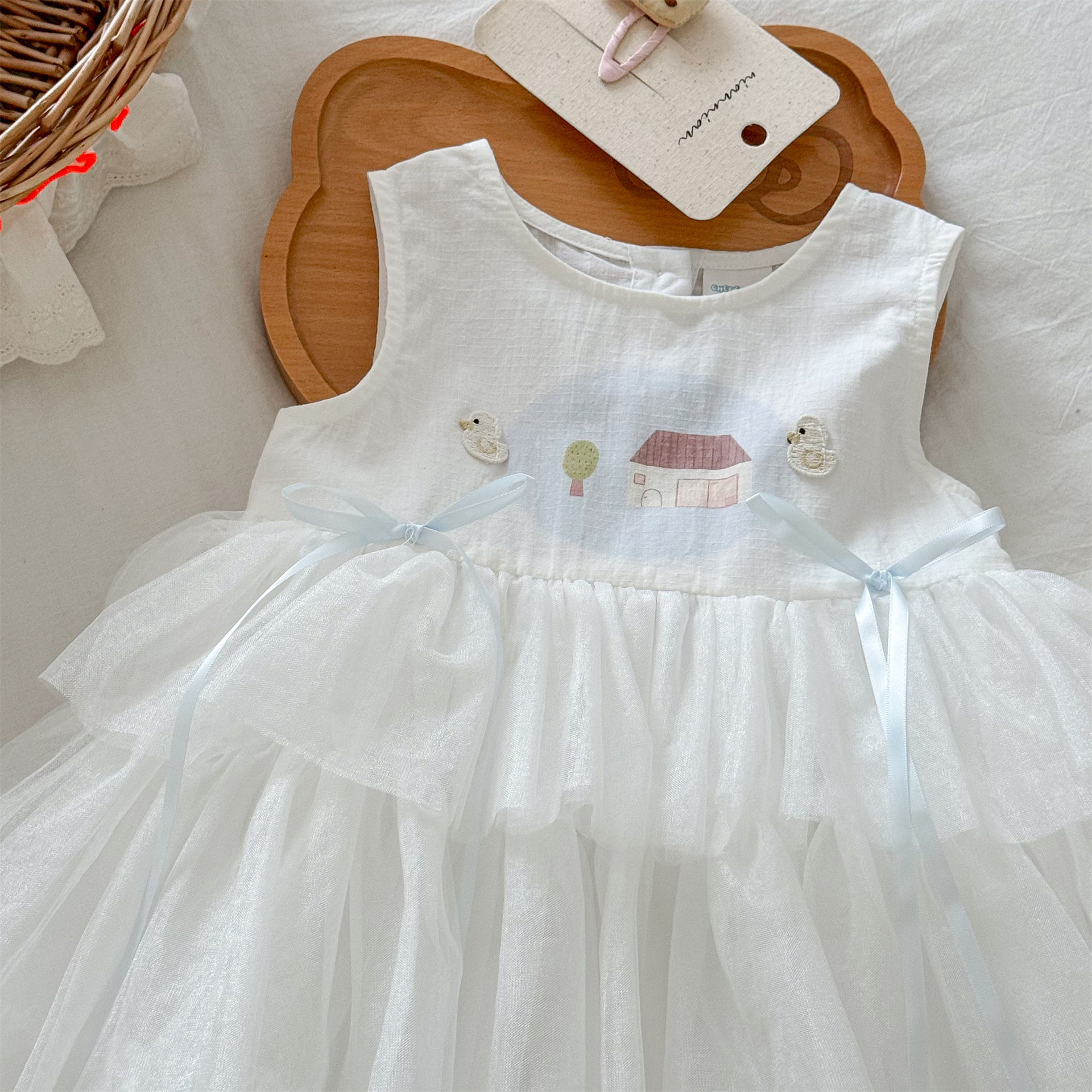 Vestido de siete niñas de limón salado nuevo estilo de verano para niños falda de chaleco sin mangas vestido de princesa de bebé falda de pastel