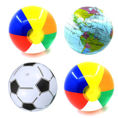 カラー風船子供用水遊びボール6色ビーチおもちゃボール虹ボールビーチボールbeach ball