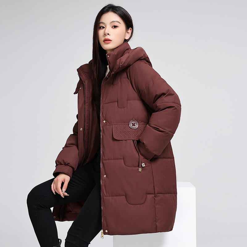 2025 新しい冬多用途韓国綿コートフード付きスリムスタイル綿コート綿ジャケット気質パンコート女性のジャケット|undefined
