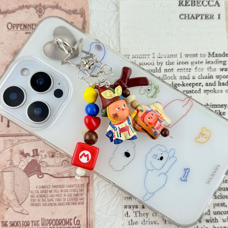 POPMART バブルマート スターマン 2 修正ベビーかわいい携帯電話チェーントレンディなファッションペンダントキーホルダー|undefined