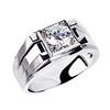 Classic three dimensional wedding ring, simple and elegant design