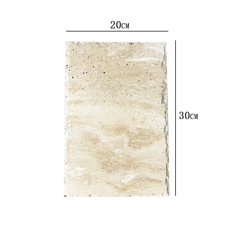 Estilo antiguo amarillo travertino irregular encaje plano hotel joyería de baño bandeja de almacenamiento pendientes exhibición de joyas