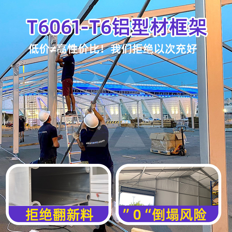 Carpa Estratégica de Aleación de Aluminio Aleación de aluminio, PVC Desmontable para Eventos y Banquetes image 3
