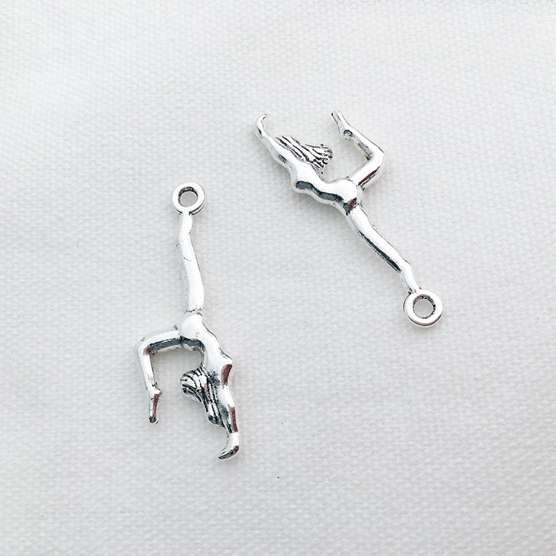 Mezclado 60 aleación porristas joyería colgante atletas pequeños accesorios creativo DIY pulsera collar Accesorios