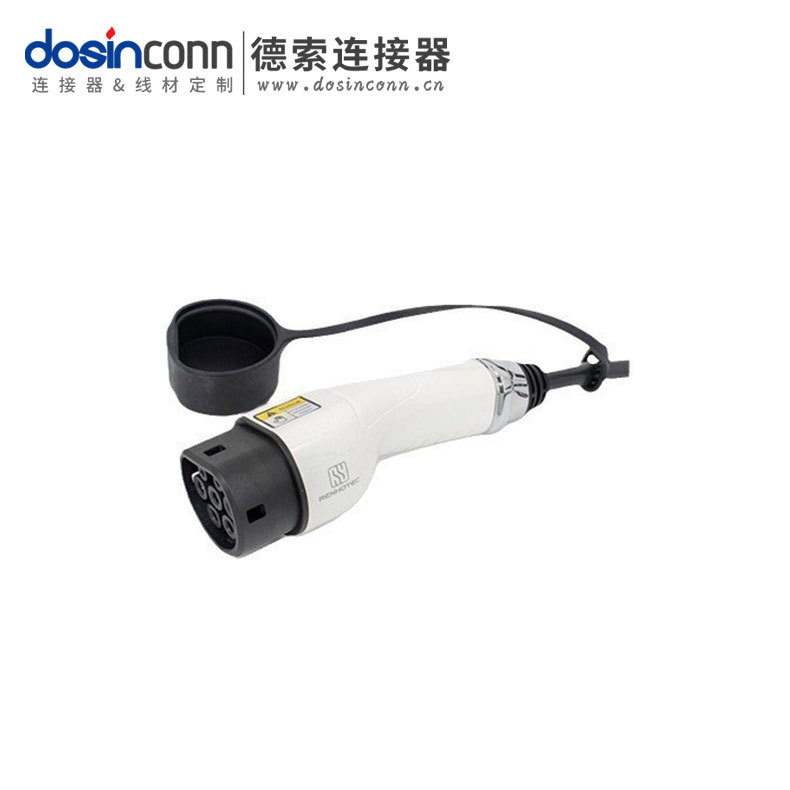 厂家供应德索欧标单相16A车端充电枪枪头