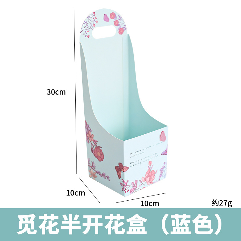 Día DE LA MUJER caliente primavera solo ramo flores caja regalo portátil simple creativo nueva tienda floral