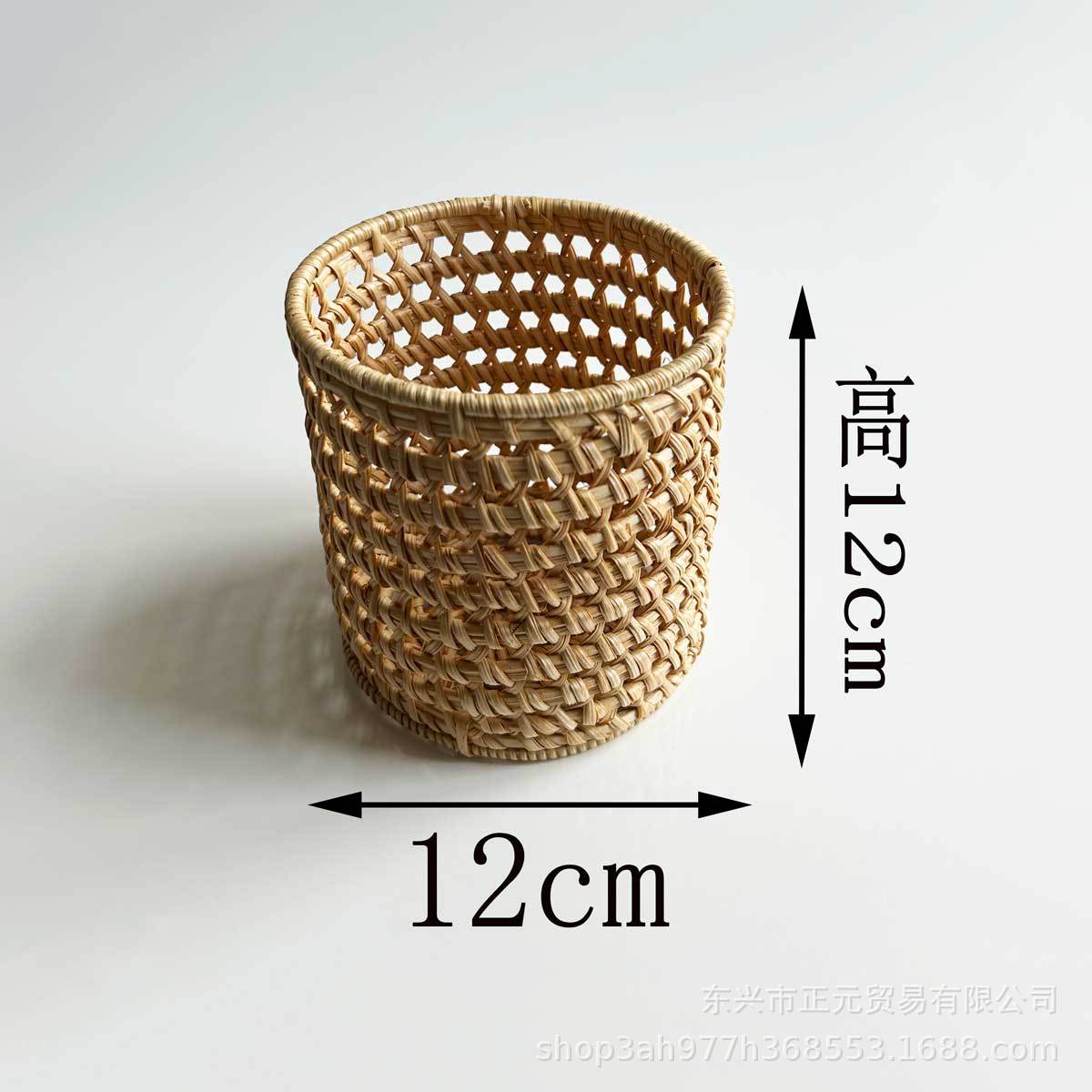 Vietnam al por mayor otoño ratán tejido cestas de almacenamiento de té cestas fugas de fruta cestas huecas casa tejidas pequeñas bandejas