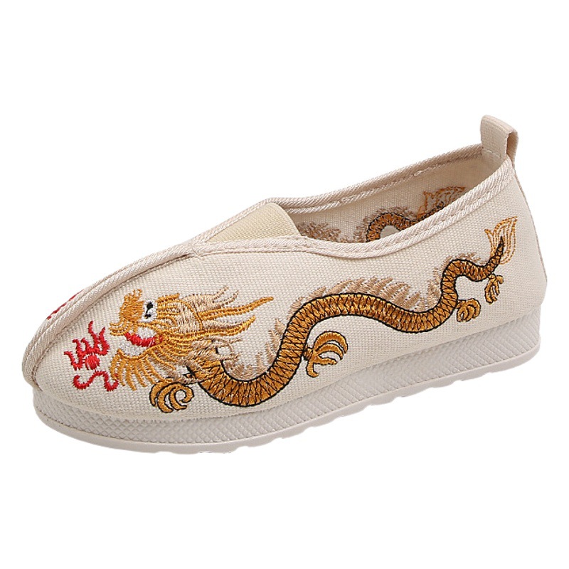 Longxiao Children's and Students' Ancient Costumes Hanfu Performance Shoes Boys Handmade Cloth Shoes Ethnic Style Chinese Style Embroidered Shoes