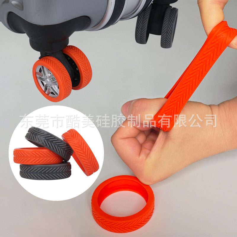 Funda Protectora para Ruedas de Equipaje de Silicona Resistente al Desgaste