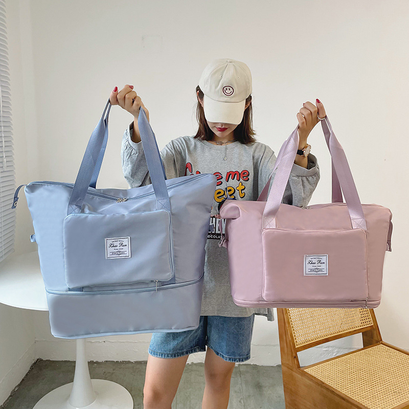 Nylon high quality foldable capacious travel bag wet and dry…
