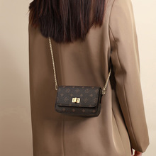 FOXER/金狐狸爆款包包女印花手机包单肩包链条女式老花斜挎包女包