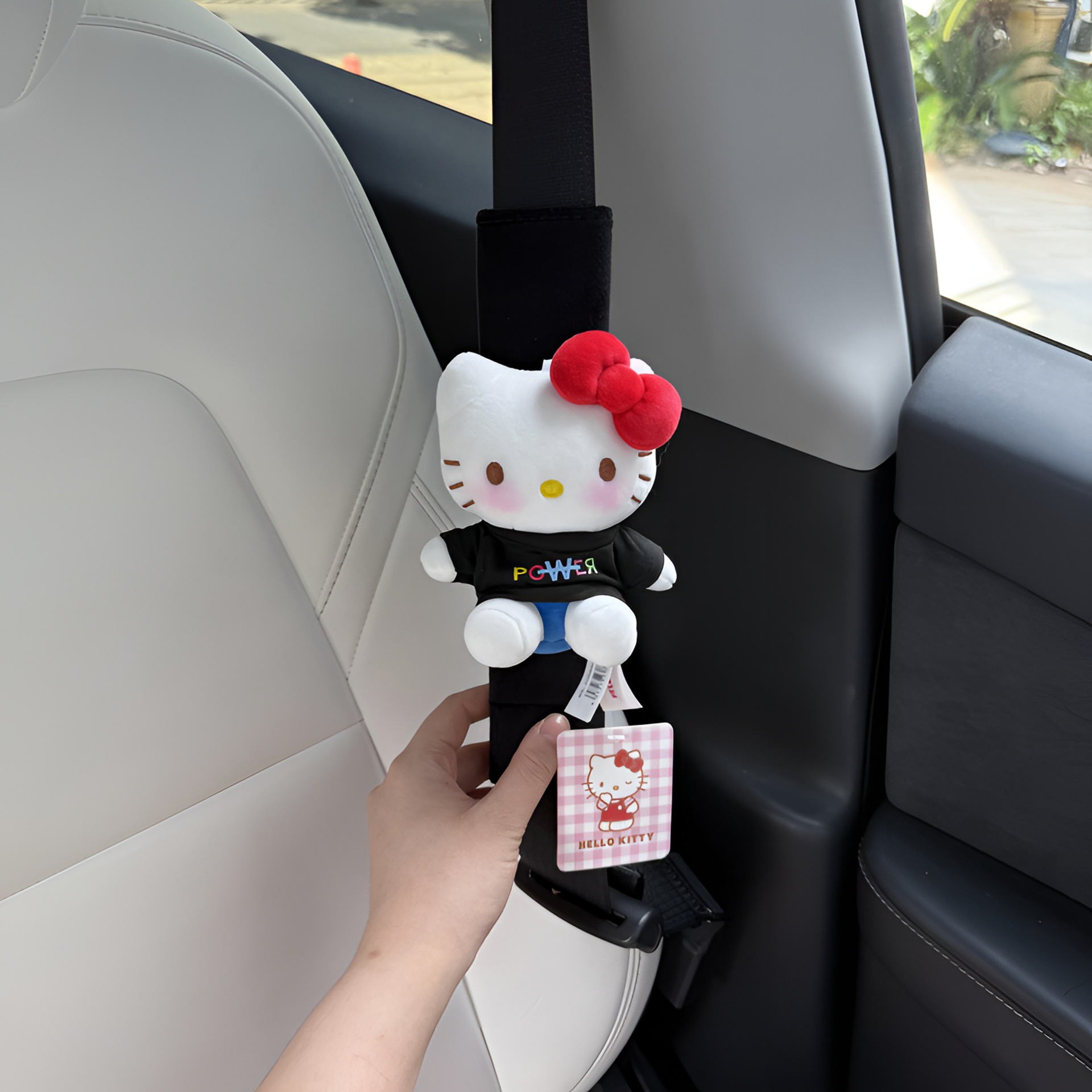Cute Kt Cat Shoulder Cover Safety Belt Decoration Car Anti-Wear Clothing Protective Cover Universal Cartoon Doll for Women in All Seasons