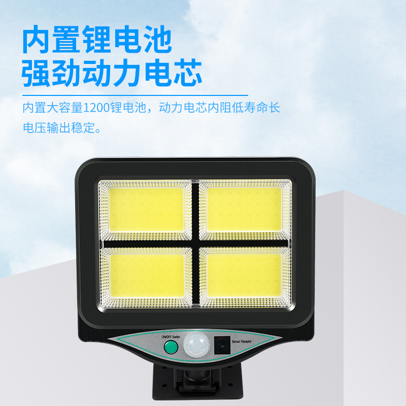 Luz solar transfronteriza de inducción del cuerpo humano lámpara de patio dividida al aire libre lámpara de pared solar recargable lámpara de iluminación