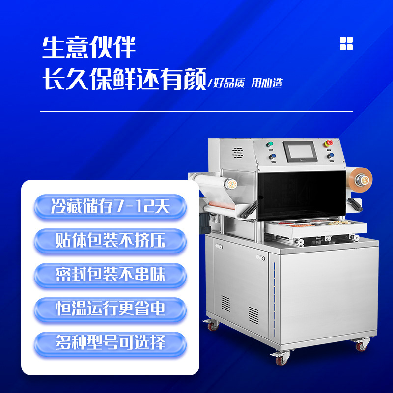 Dasheng máquina automática de envasado de parches al vacío parche de carne fría carne fresca mariscos salmón parche de película