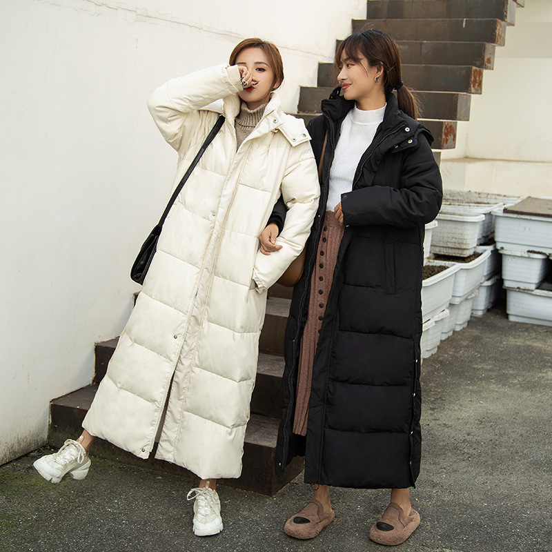 Chaqueta acolchada de algodón para mujer 2023 Invierno nuevo estilo coreano sobre la rodilla extendida estudiante BF suelta chaqueta acolchada de algodón engrosada Abrigo acolchado de algodón para mujer