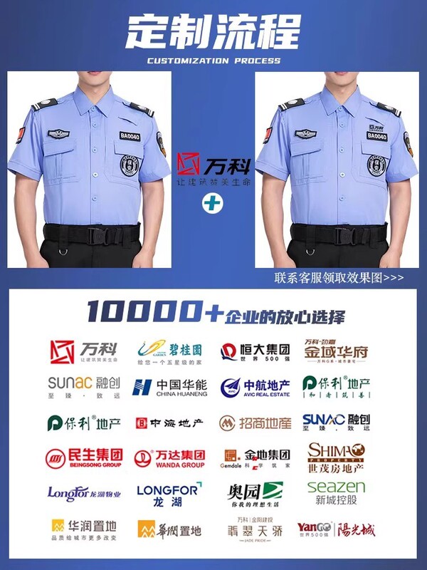 2025 新白警備作業服薄い半袖シャツ夏スーツセキュリティプロパティガード制服男性|undefined