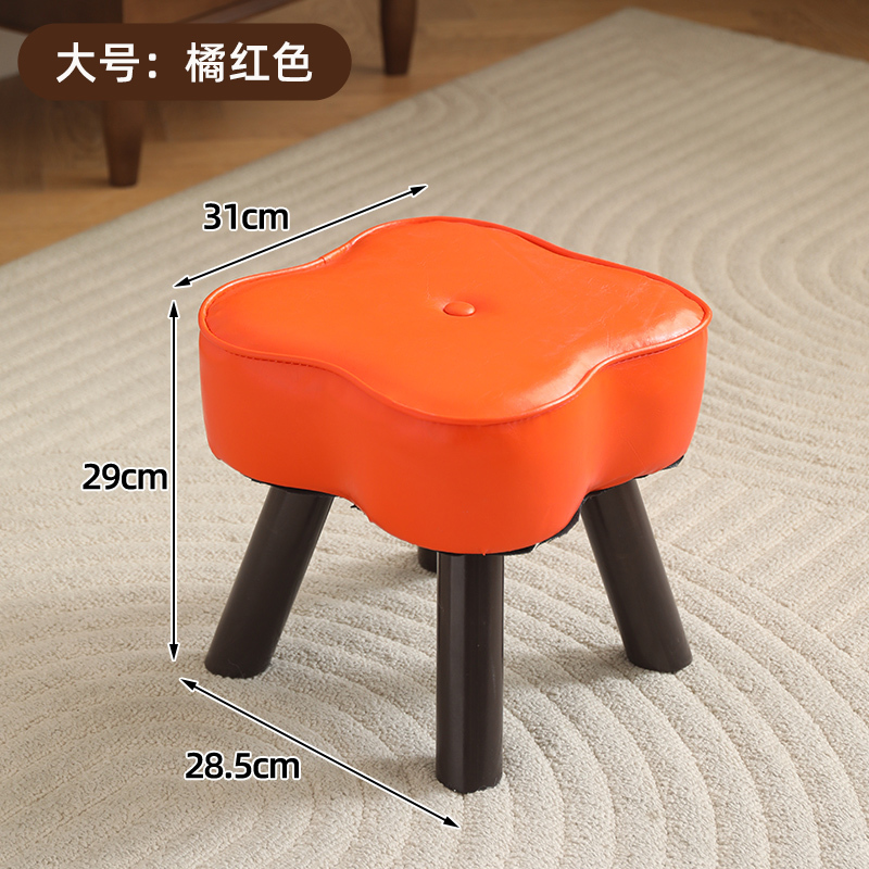 实木凳子家用靠背小椅子万向轮板凳家用矮凳移动沙发凳软包换鞋凳|undefined