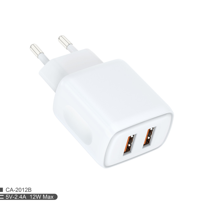 5v2.4a 12W dual USB European charger CE certification for iPhone 2.4A mobile phone charger