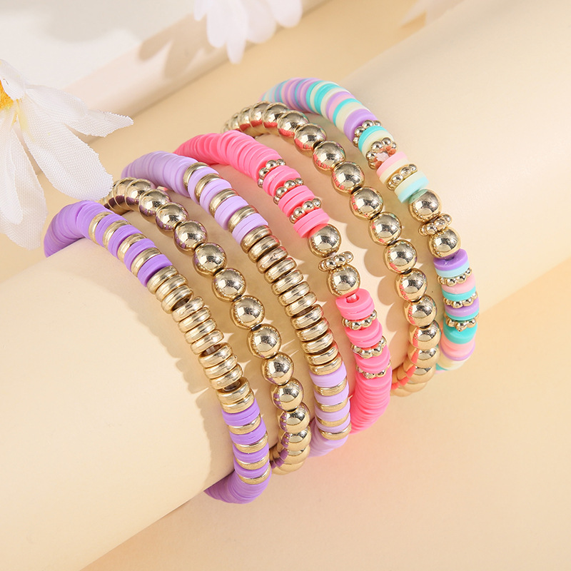 Fashion Geometric Soft Clay Plating Unisex Bracelets 1 Set display picture 17